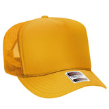 OTTO CAP 5 Panel High Crown Mesh Back Trucker Hat OTTO 39 - 165 Gold OSFM - Adult Hats