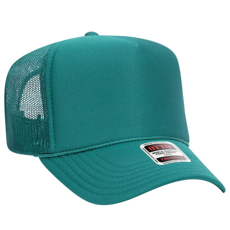 OTTO CAP 5 Panel High Crown Mesh Back Trucker Hat OTTO 39 - 165 Jade OSFM - Adult Hats