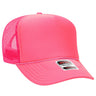 OTTO CAP 5 Panel High Crown Mesh Back Trucker Hat OTTO 39 - 165 N. Pink OSFM - Adult Hats