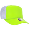 OTTO CAP 5 Panel High Crown Mesh Back Trucker Hat OTTO 39 - 165 N Ylw/N Ylw/Wht OSFM - Adult Hats