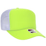 OTTO CAP 5 Panel High Crown Mesh Back Trucker Hat OTTO 39 - 165 N Ylw/N Ylw/Wht OSFM - Adult Hats