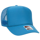 OTTO CAP 5 Panel High Crown Mesh Back Trucker Hat OTTO 39 - 165 Neon Blue OSFM - Adult Hats