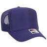OTTO CAP 5 Panel High Crown Mesh Back Trucker Hat OTTO 39 - 165 Purple OSFM - Adult Hats