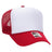 OTTO CAP 5 Panel High Crown Mesh Back Trucker Hat OTTO 39 - 165 Red/Wht/Red OSFM - Adult Hats