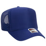 OTTO CAP 5 Panel High Crown Mesh Back Trucker Hat OTTO 39 - 165 Royal OSFM - Adult Hats