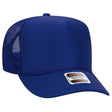 OTTO CAP 5 Panel High Crown Mesh Back Trucker Hat OTTO 39 - 165 Royal Young Adult Hats