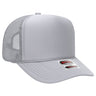 OTTO CAP 5 Panel High Crown Mesh Back Trucker Hat OTTO 39 - 165 Silver Gray OSFM - Adult Hats