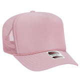 OTTO CAP 5 Panel High Crown Mesh Back Trucker Hat OTTO 39 - 165 Soft Pink OSFM - Adult Hats