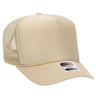 OTTO CAP 5 Panel High Crown Mesh Back Trucker Hat OTTO 39 - 165 Tan OSFM - Adult Hats