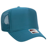 OTTO CAP 5 Panel High Crown Mesh Back Trucker Hat OTTO 39 - 165 Turquoise OSFM - Adult Hats