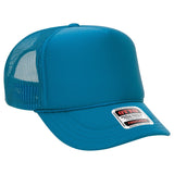 OTTO CAP 5 Panel High Crown Mesh Back Trucker Hat OTTO 39 - 165 Turquoise Young Adult Hats