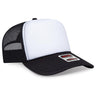 OTTO CAP 5 Panel High Crown Mesh Back Trucker Hat OTTO 3932 - 1 Blk/Wht/Blk OSFM - Adult Hats
