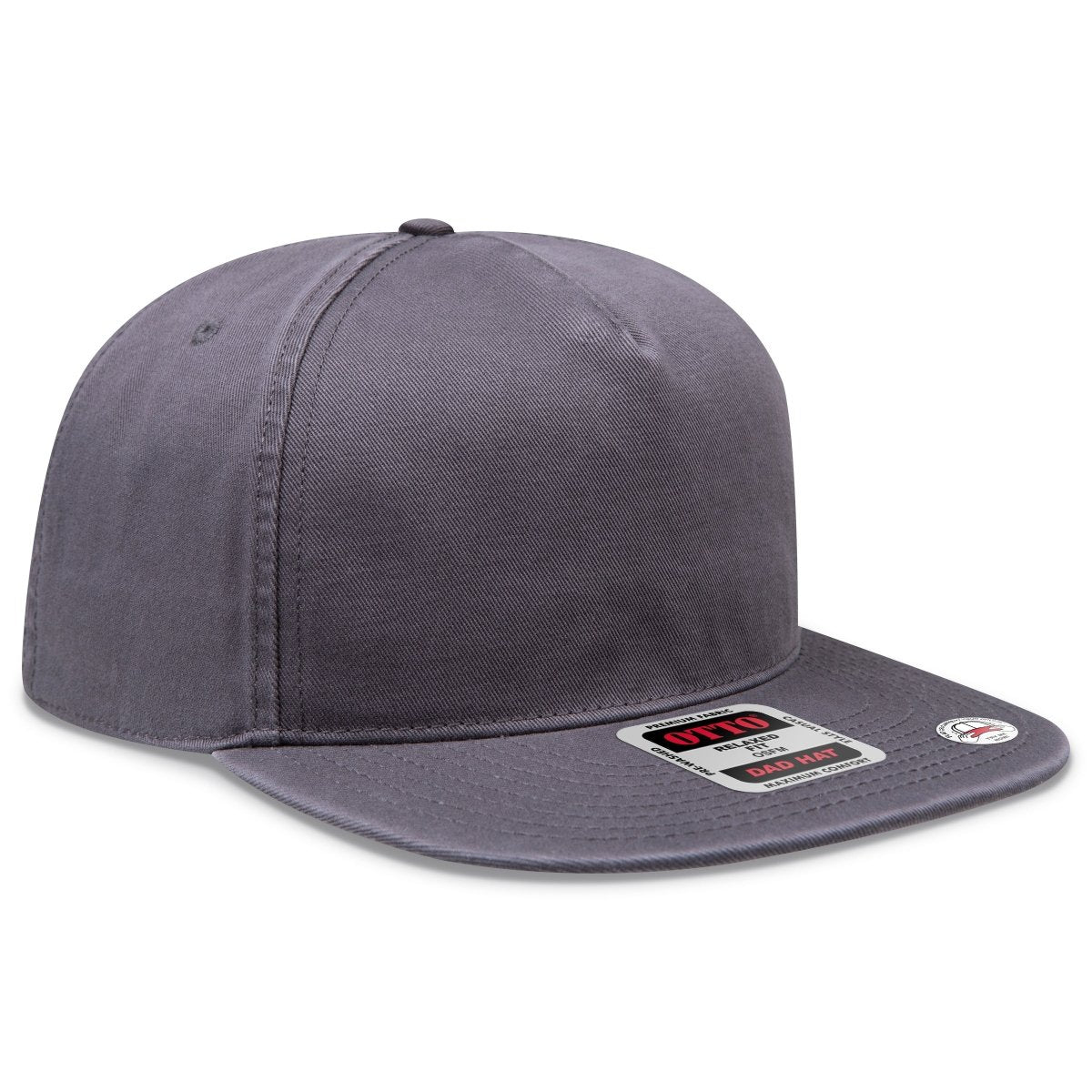 OTTO CAP 5 Panel Low Profile Dad Hat OTTO 176 - 1315 Char. Gray OSFM - Adult Hats