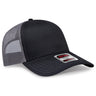 OTTO CAP 5 Panel Low Profile Mesh Back Trucker Hat OTTO 102 - 664 Blk/Blk/Ch.Gry OSFM - Adult Hats