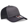 OTTO CAP 5 Panel Low Profile Mesh Back Trucker Hat OTTO 102 - 664 Blk/Ch.Gry/Blk OSFM - Adult Hats
