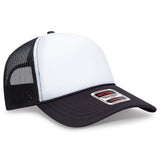 OTTO CAP 5 Panel Low Profile Mesh Back Trucker Hat OTTO 39102 - 1 Blk/Wht/Blk OSFM - Adult Hats