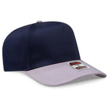 OTTO CAP 5 Panel Mid Profile Baseball Cap OTTO 31 - 069 Gry/Nvy OSFM - Adult Caps