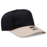 OTTO CAP 5 Panel Mid Profile Baseball Cap OTTO 31 - 069 Kha/Blk OSFM - Adult Caps