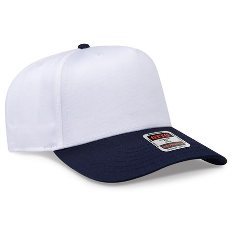 OTTO CAP 5 Panel Mid Profile Baseball Cap OTTO 31 - 069 Nvy/Wht OSFM - Adult Caps