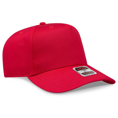 OTTO CAP 5 Panel Mid Profile Baseball Cap OTTO 31 - 069 Red OSFM - Adult Caps