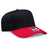 OTTO CAP 5 Panel Mid Profile Baseball Cap OTTO 31 - 069 Red/Blk OSFM - Adult Caps