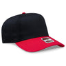 OTTO CAP 5 Panel Mid Profile Baseball Cap OTTO 31 - 069 Red/Blk OSFM - Adult Caps