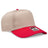 OTTO CAP 5 Panel Mid Profile Baseball Cap OTTO 31 - 069 Red/Kha OSFM - Adult Caps