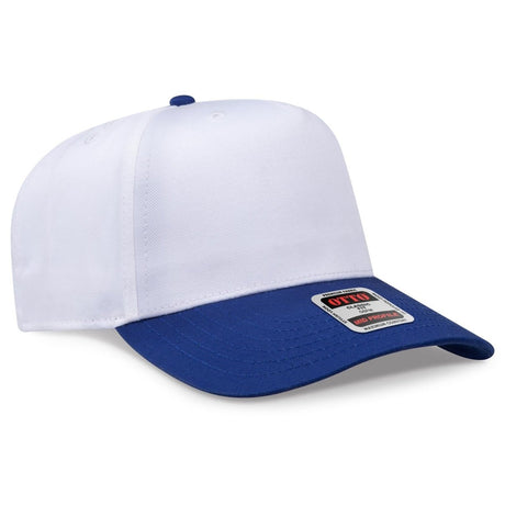 OTTO CAP 5 Panel Mid Profile Baseball Cap OTTO 31 - 069 Ryl/Wht OSFM - Adult Caps