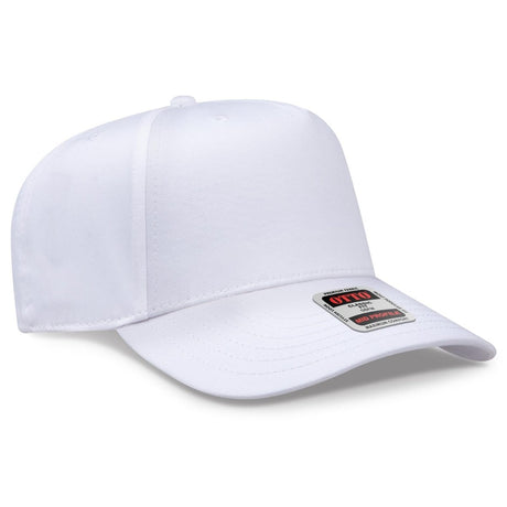 OTTO CAP 5 Panel Mid Profile Baseball Cap OTTO 31 - 069 White OSFM - Adult Caps