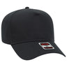 OTTO CAP 5 Panel Mid Profile Baseball Cap OTTO 31 - 538 Black OSFM - Adult Hats