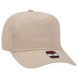 OTTO CAP 5 Panel Mid Profile Baseball Cap OTTO 31 - 538 Khaki OSFM - Adult Hats