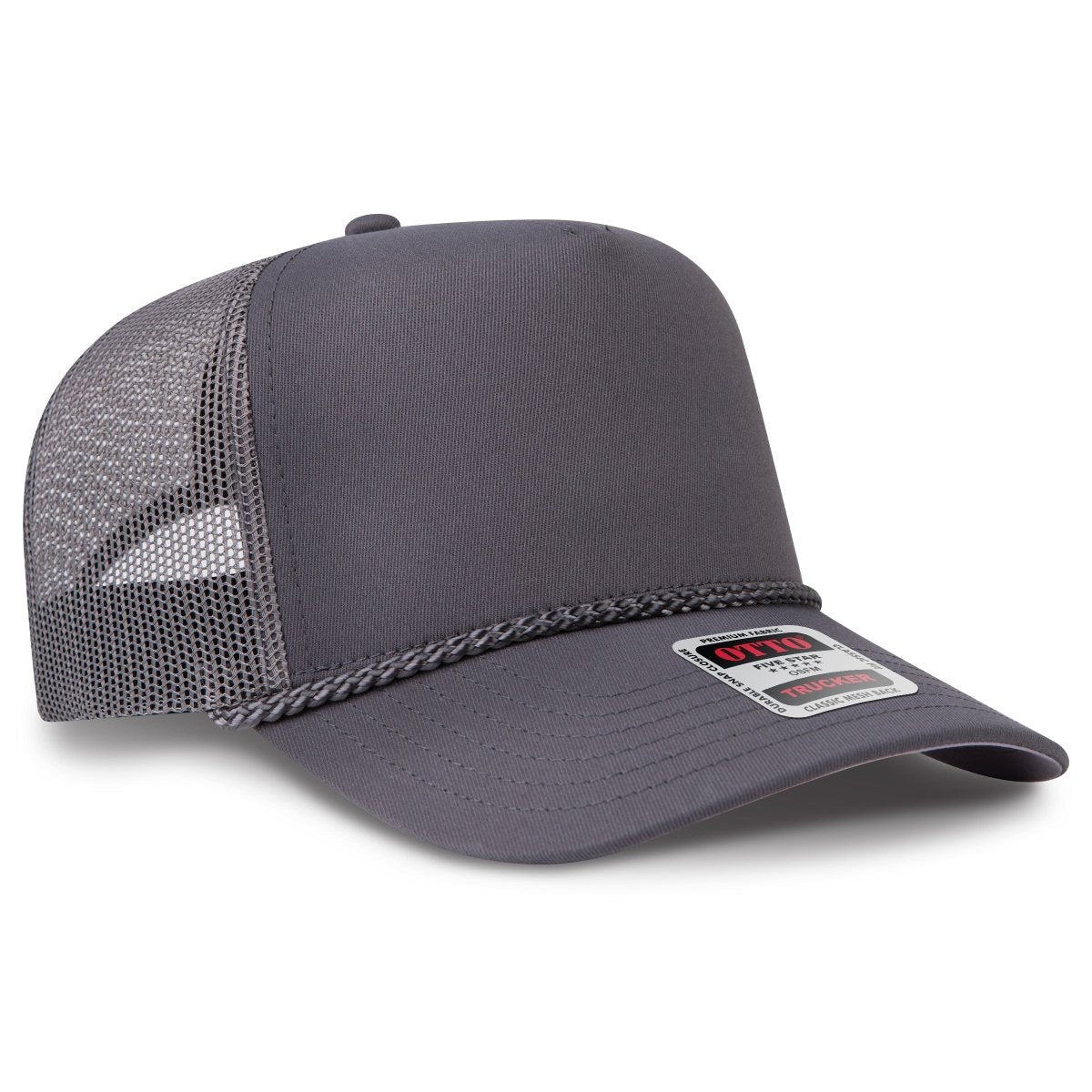 OTTO CAP 5 Panel Mid Profile Baseball Cap OTTO 32 - 2 Char. Gray OSFM - Adult