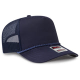 OTTO CAP 5 Panel Mid Profile Baseball Cap OTTO 32 - 2 Navy OSFM - Adult