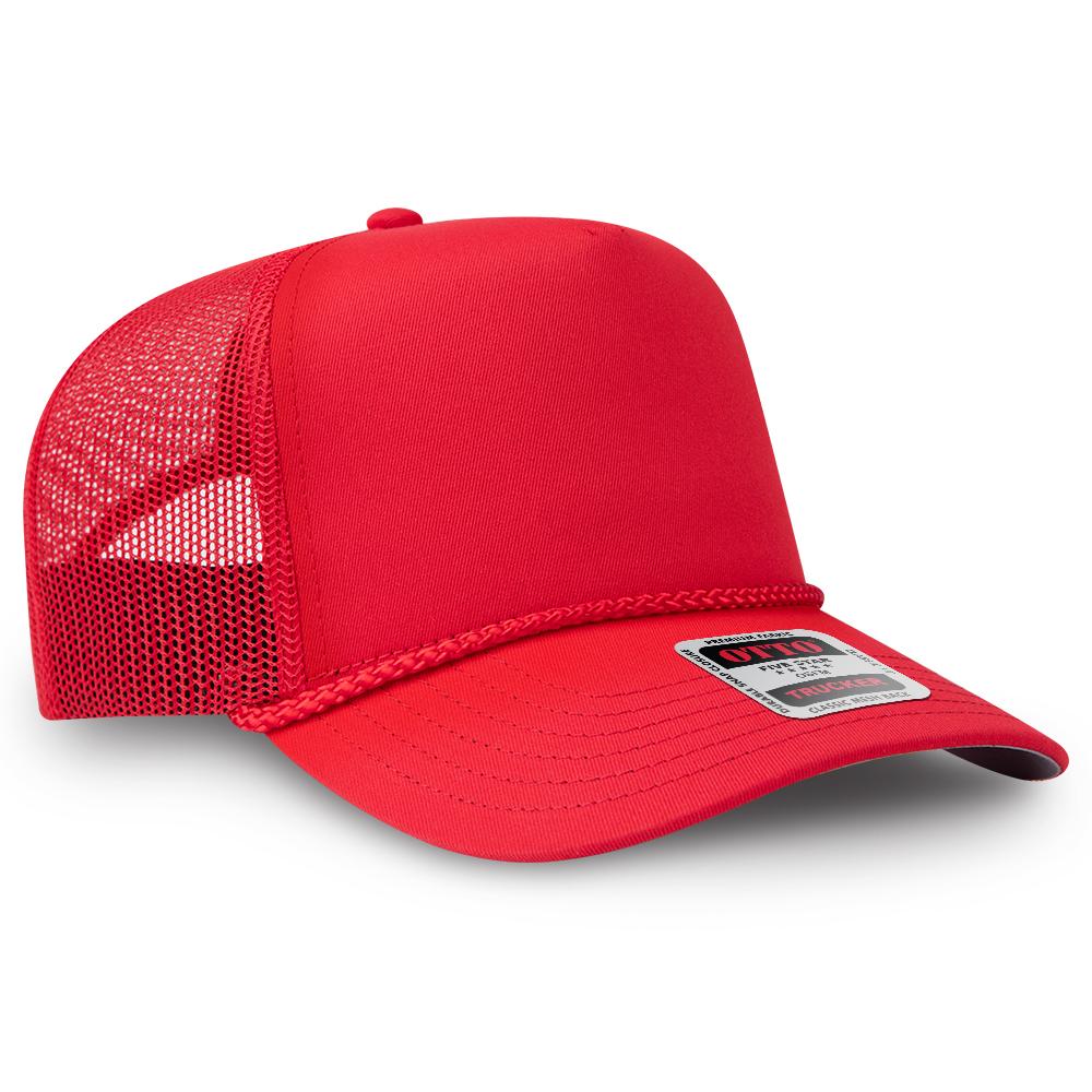 OTTO CAP 5 Panel Mid Profile Baseball Cap OTTO 32 - 2 Red OSFM - Adult