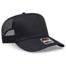 OTTO CAP 5 Panel Mid Profile Mesh Back Trucker Hat OTTO 32 - 285 Black OSFM - Adult Hats