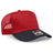OTTO CAP 5 Panel Mid Profile Mesh Back Trucker Hat OTTO 32 - 285 Blk/Red OSFM - Adult Hats