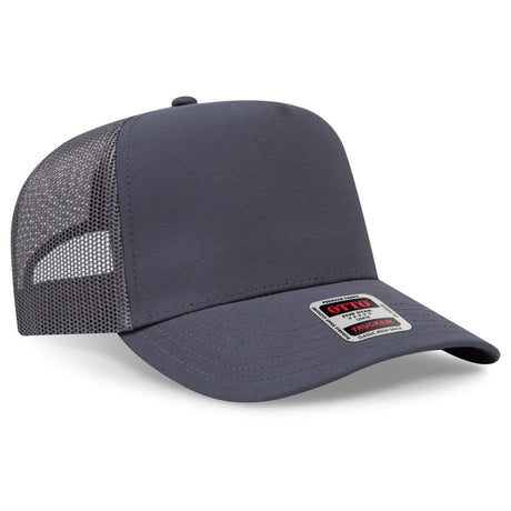 OTTO CAP 5 Panel Mid Profile Mesh Back Trucker Hat OTTO 32 - 285 Ch Gry OSFM - Adult Hats