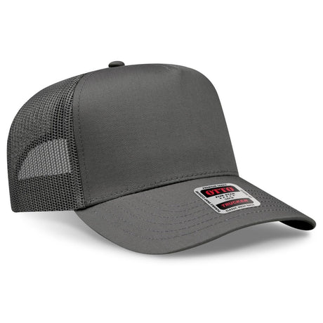 OTTO CAP 5 Panel Mid Profile Mesh Back Trucker Hat OTTO 32 - 285 Char. Gray OSFM - Adult Hats