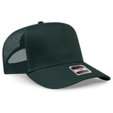 OTTO CAP 5 Panel Mid Profile Mesh Back Trucker Hat OTTO 32 - 285 Dk. Green OSFM - Adult Hats