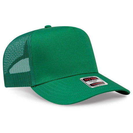 OTTO CAP 5 Panel Mid Profile Mesh Back Trucker Hat OTTO 32 - 285 Kelly OSFM - Adult Hats