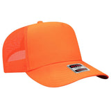 OTTO CAP 5 Panel Mid Profile Mesh Back Trucker Hat OTTO 32 - 285 N. Orange OSFM - Adult Hats