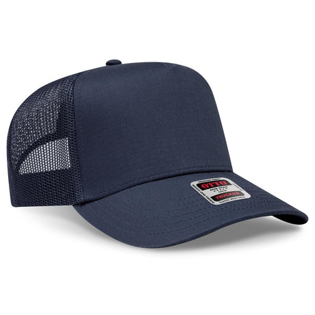 OTTO CAP 5 Panel Mid Profile Mesh Back Trucker Hat OTTO 32 - 285 Navy OSFM - Adult Hats