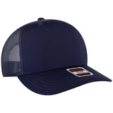 OTTO CAP 5 Panel Mid Profile Mesh Back Trucker Hat OTTO 32 - 285 Navy Young Adult Hats
