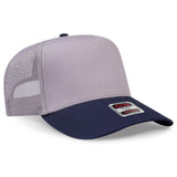 OTTO CAP 5 Panel Mid Profile Mesh Back Trucker Hat OTTO 32 - 285 Nvy/Gry OSFM - Adult Hats