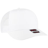 OTTO CAP 5 Panel Mid Profile Mesh Back Trucker Hat OTTO 32 - 285 White Young Adult Hats