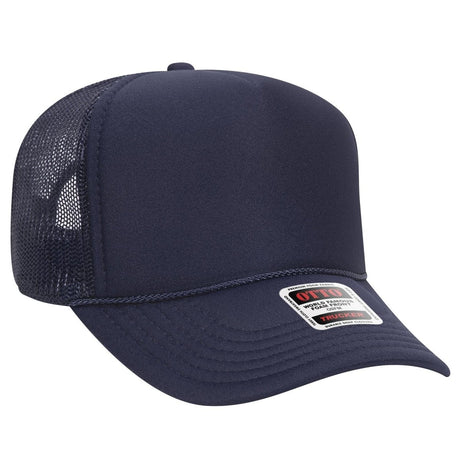 OTTO CAP 5 Panel Mid Profile Mesh Back Trucker Hat OTTO 32 - 467 Navy OSFM - Adult Hats