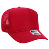OTTO CAP 5 Panel Mid Profile Mesh Back Trucker Hat OTTO 32 - 467 Red OSFM - Adult Hats