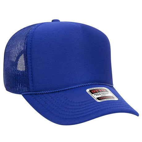 OTTO CAP 5 Panel Mid Profile Mesh Back Trucker Hat OTTO 32 - 467 Royal OSFM - Adult Hats