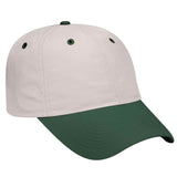 OTTO CAP 6 Panel Low Profile Baseball Cap OTTO 18 - 104 Dk.Grn/Kha OSFM - Adult Hats