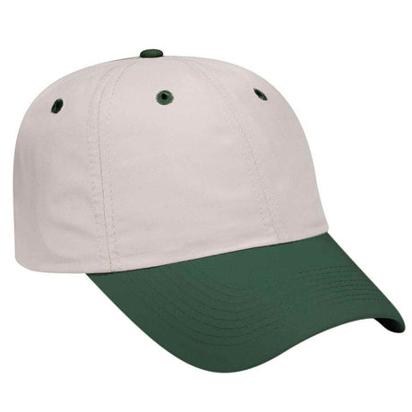 OTTO CAP 6 Panel Low Profile Baseball Cap OTTO 18 - 104 Dk.Grn/Kha OSFM - Adult Hats